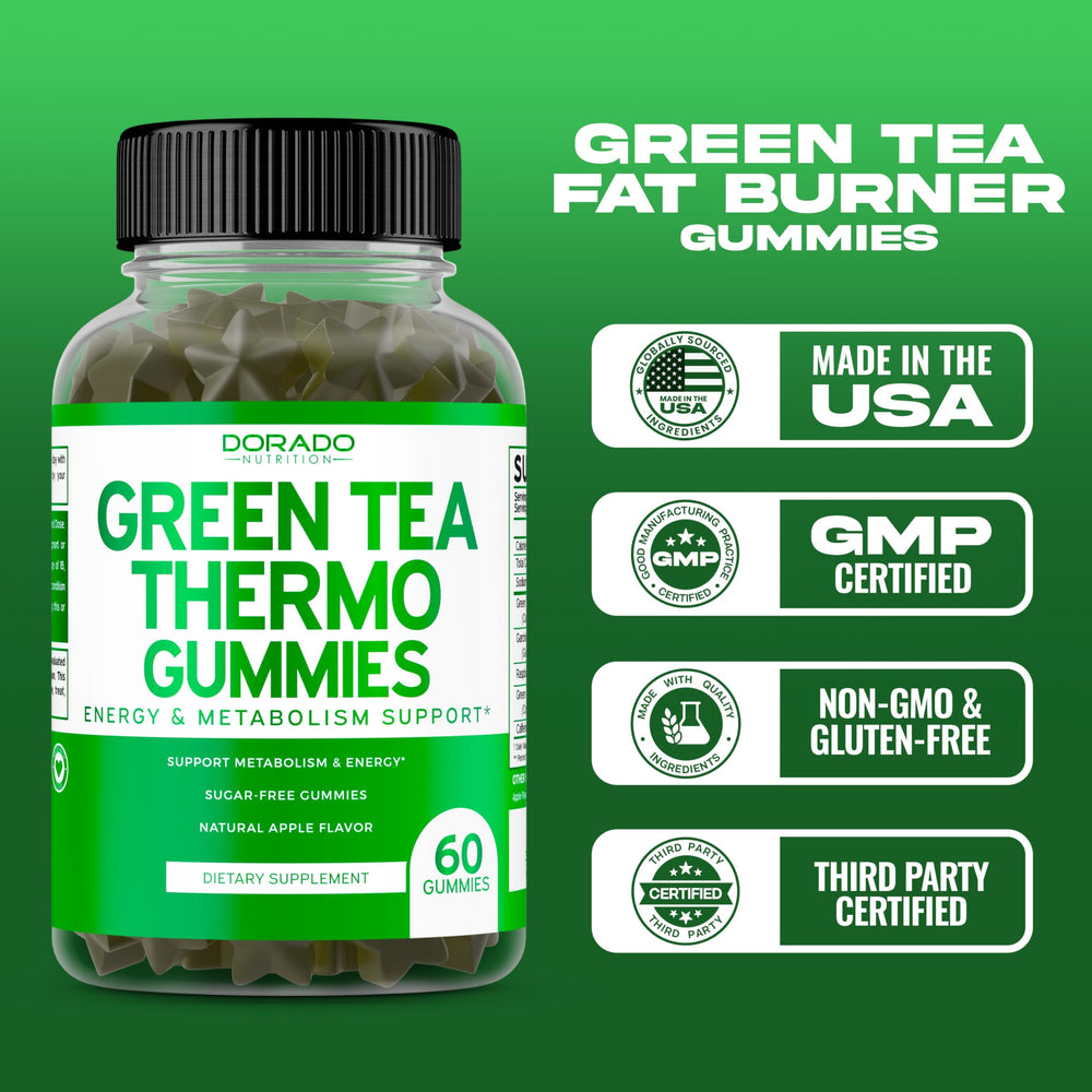 Third-party tested seal on Green Tea Fat Burner Gummies packaging