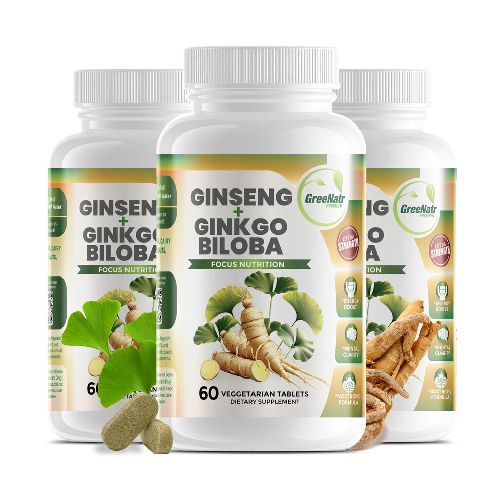 GreeNatr Ginko Biloba Panax Ginseng supplement hero image