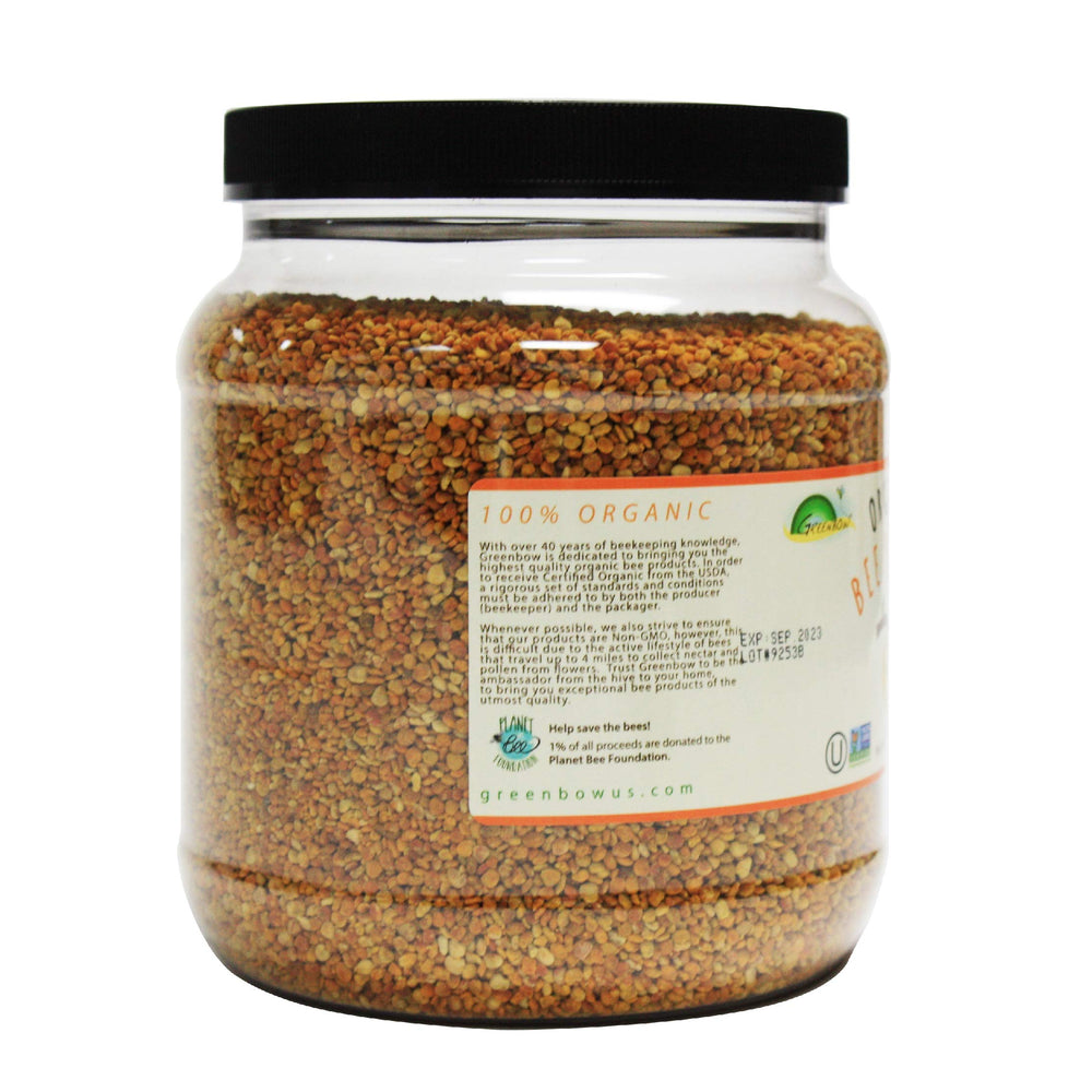 Close-up of dried bee pollen granules