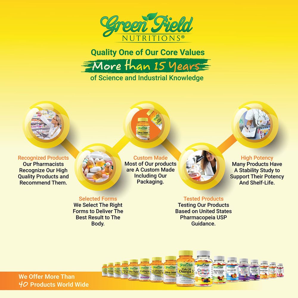 Packaging close-up of Greenfield Nutritions Halal Fish Oil bottle