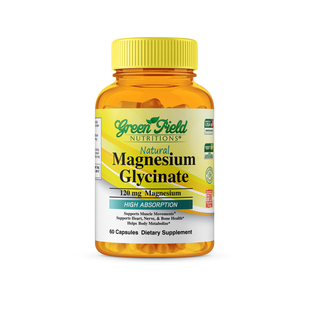 Greenfield Nutritions Halal Magnesium Glycinate 120mg bottle