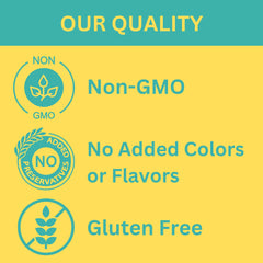 Gluten-free and non-GMO certification icons