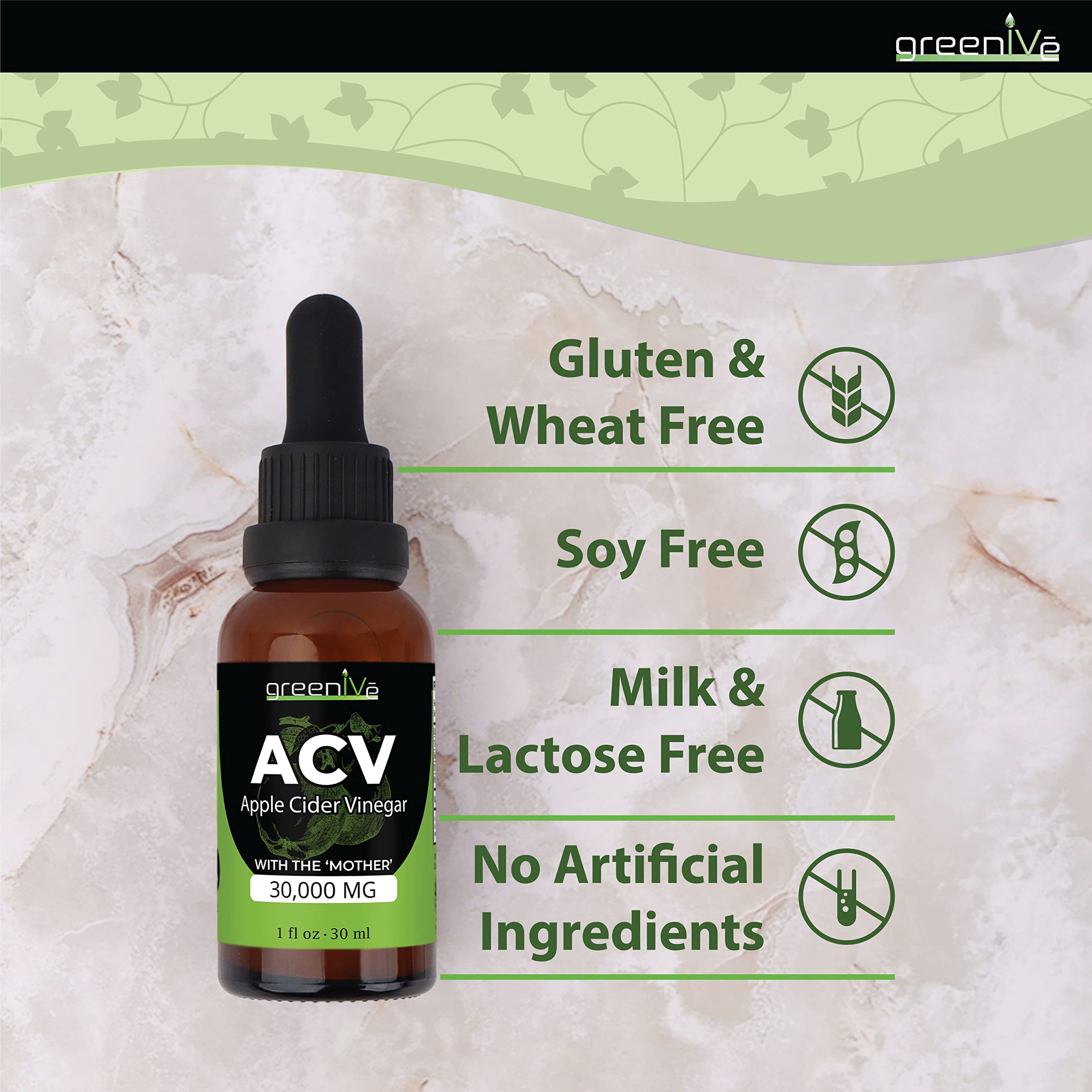 Serving ideas: mix with water or add to smoothies using GreenIVe ACV Drops