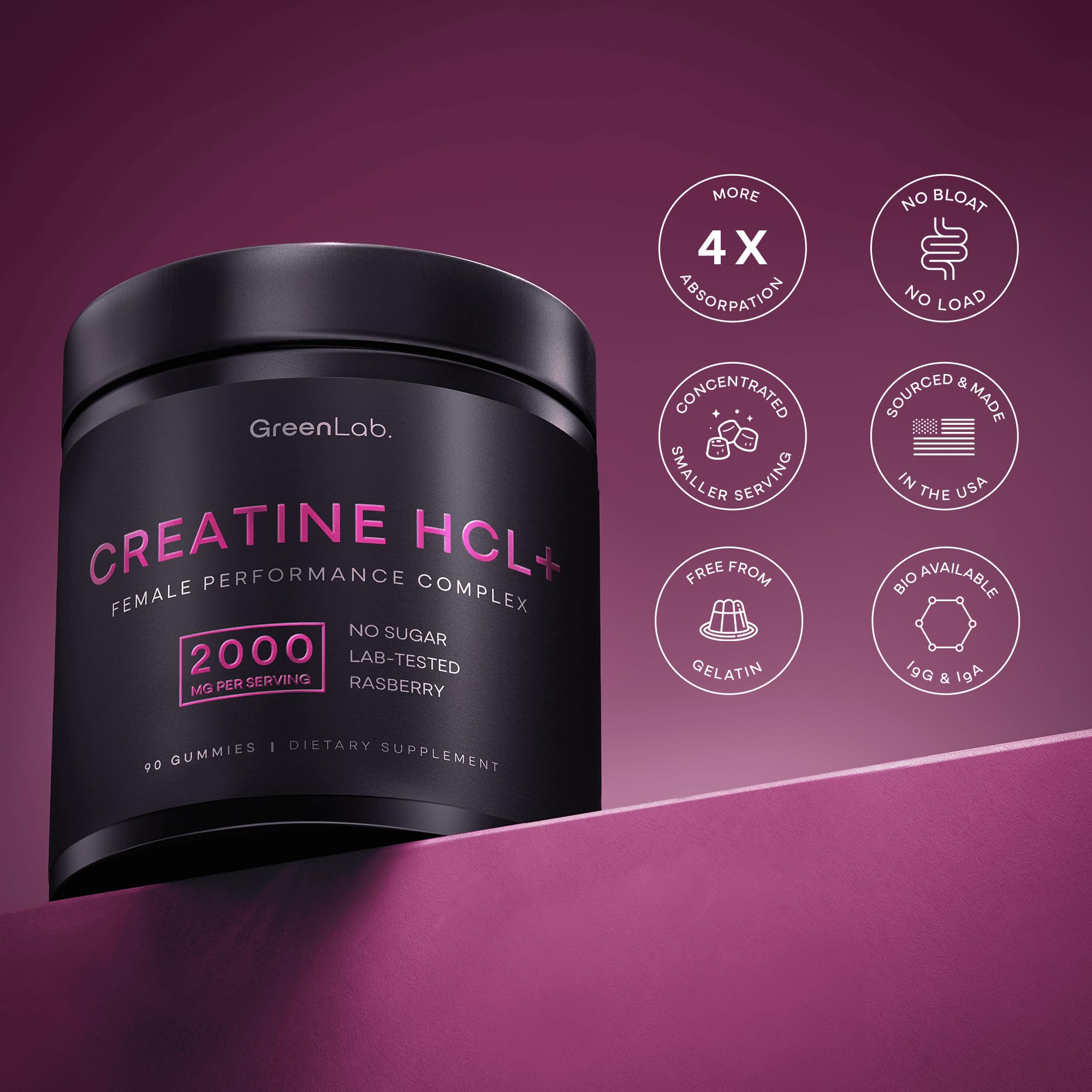 Close-up of Raspberry-flavored gummies