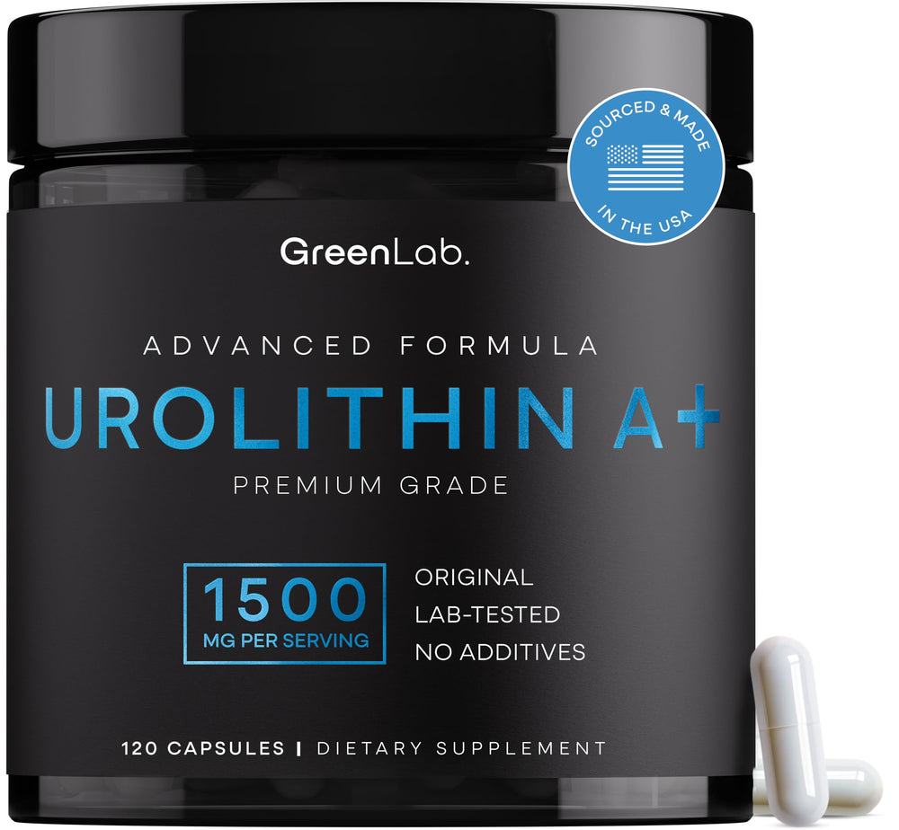 GreenLab Urolithin A+ 1500mg bottle front view