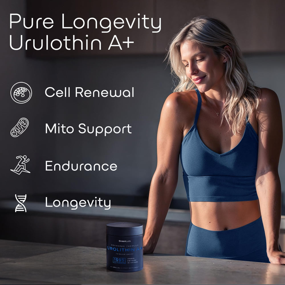 Close-up of Urolithin A+ 1500mg capsules