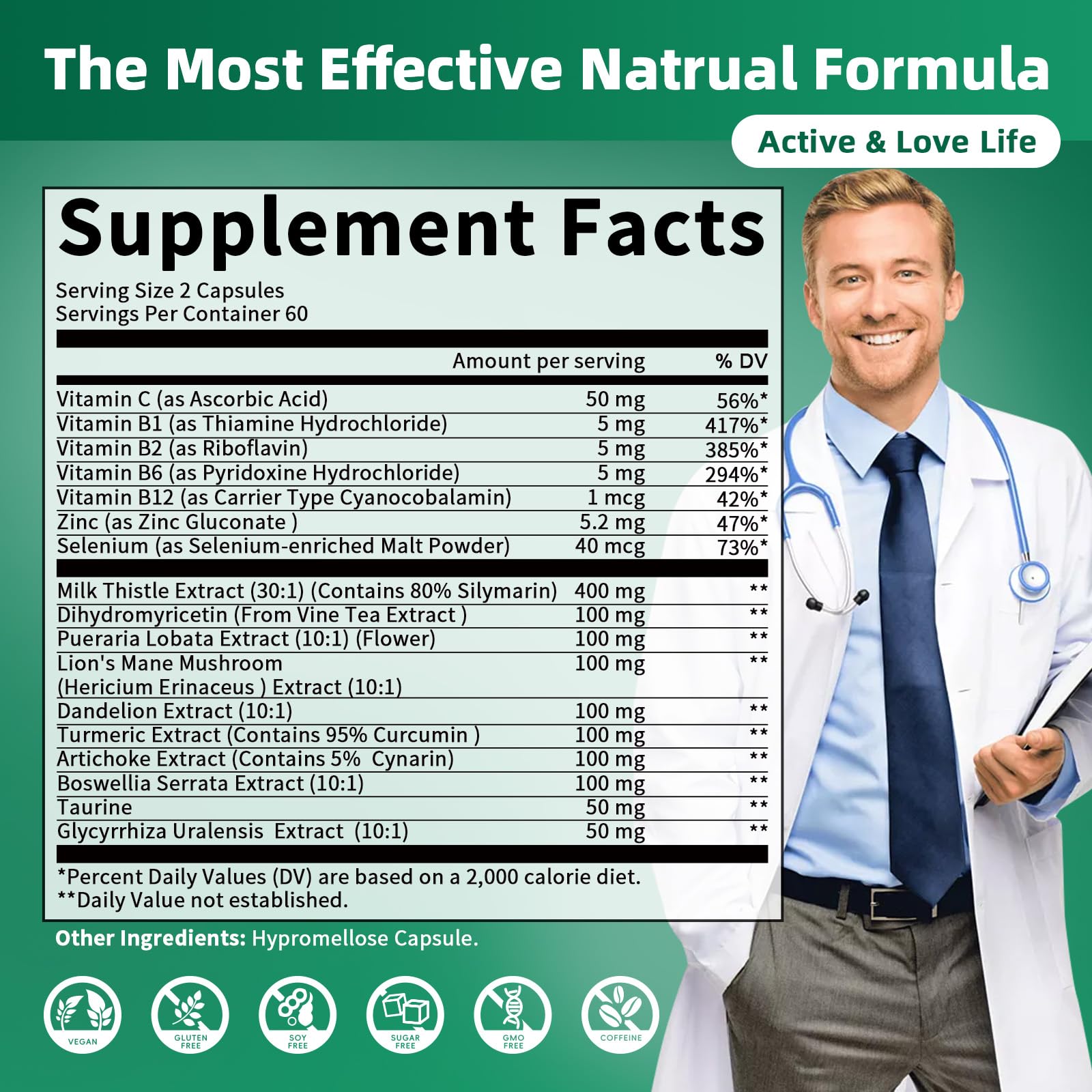 Artichoke and lymph-detox ingredients illustration