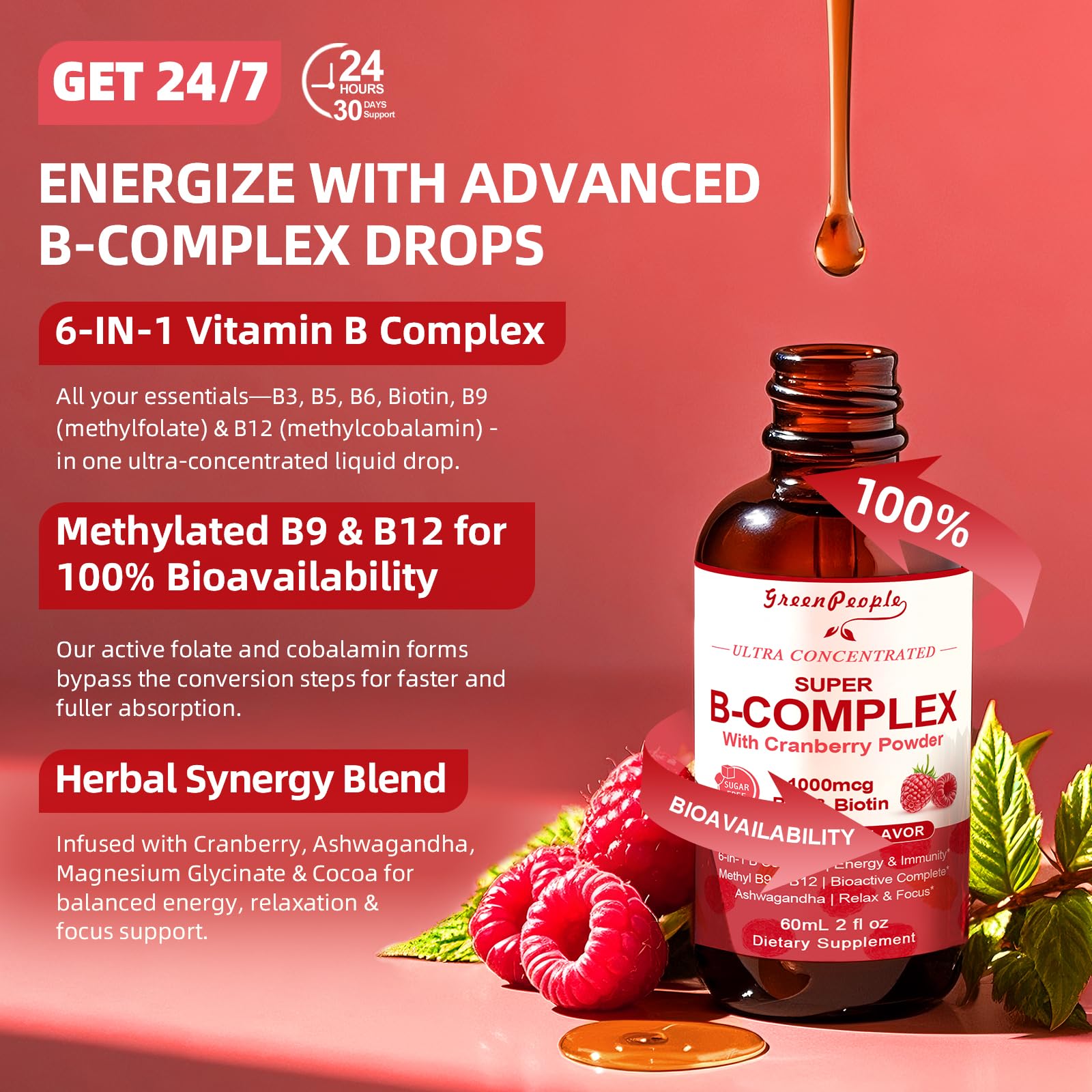 Benefits: energy, mood, and cognitive support