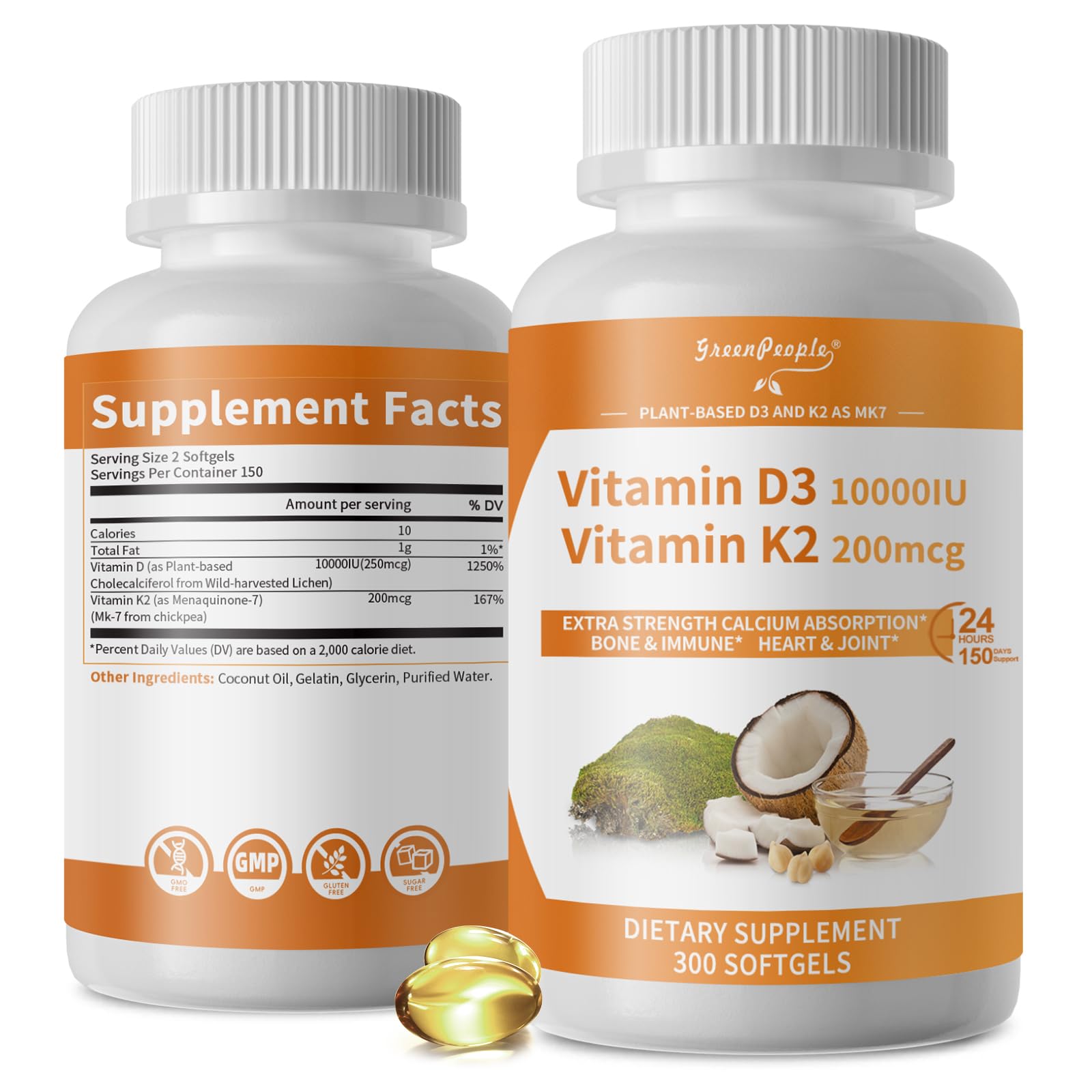 Lifestyle image with the supplement bottle on a kitchen counter