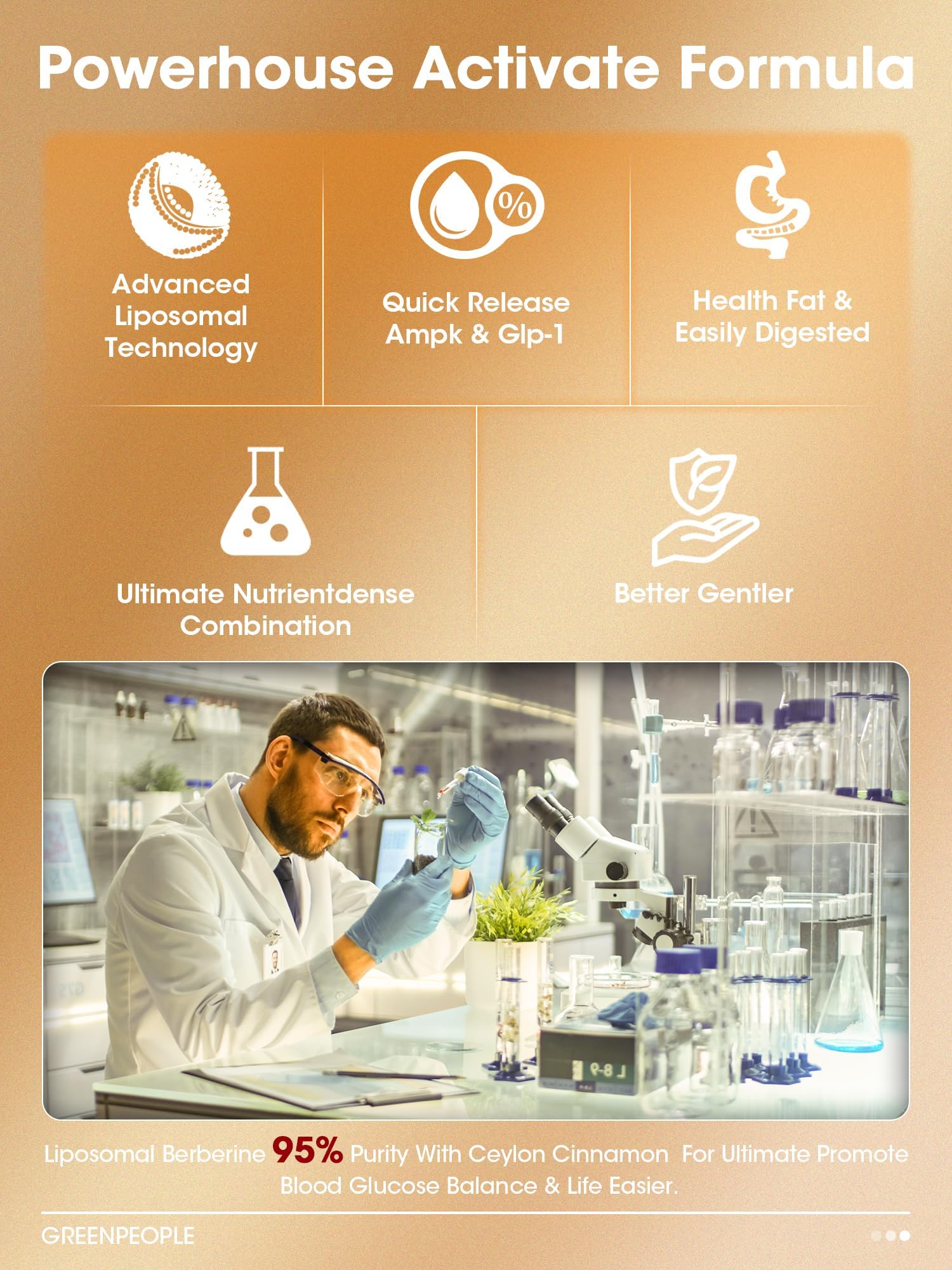 Diagram showing increased liposomal bioavailability