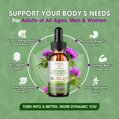 Dropper dispensing the liquid supplement