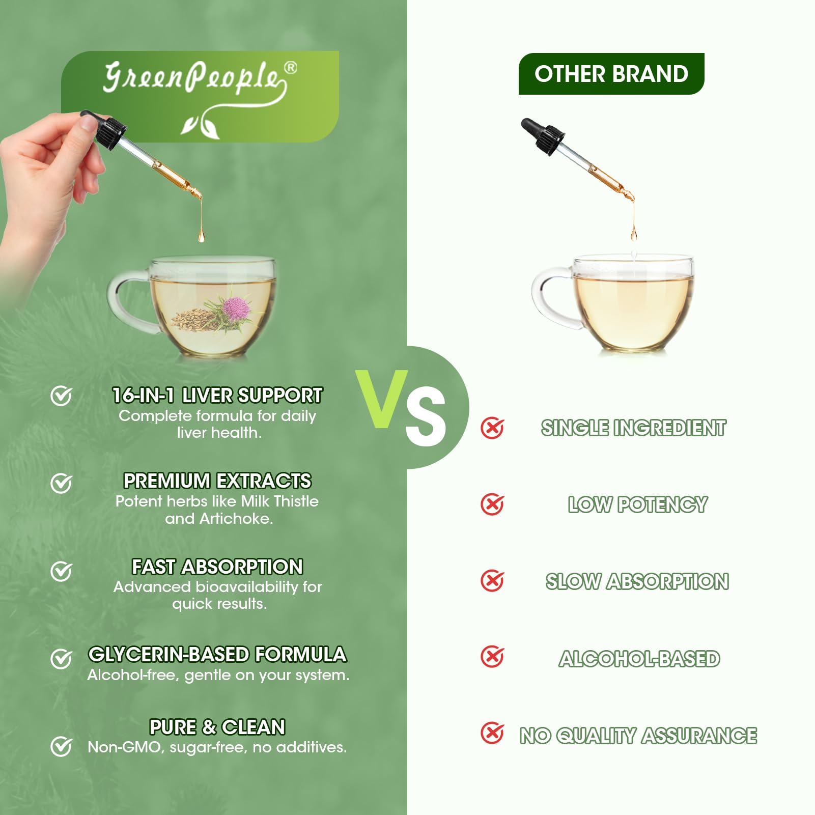 Label highlights vegan, gluten-free, non-GMO attributes