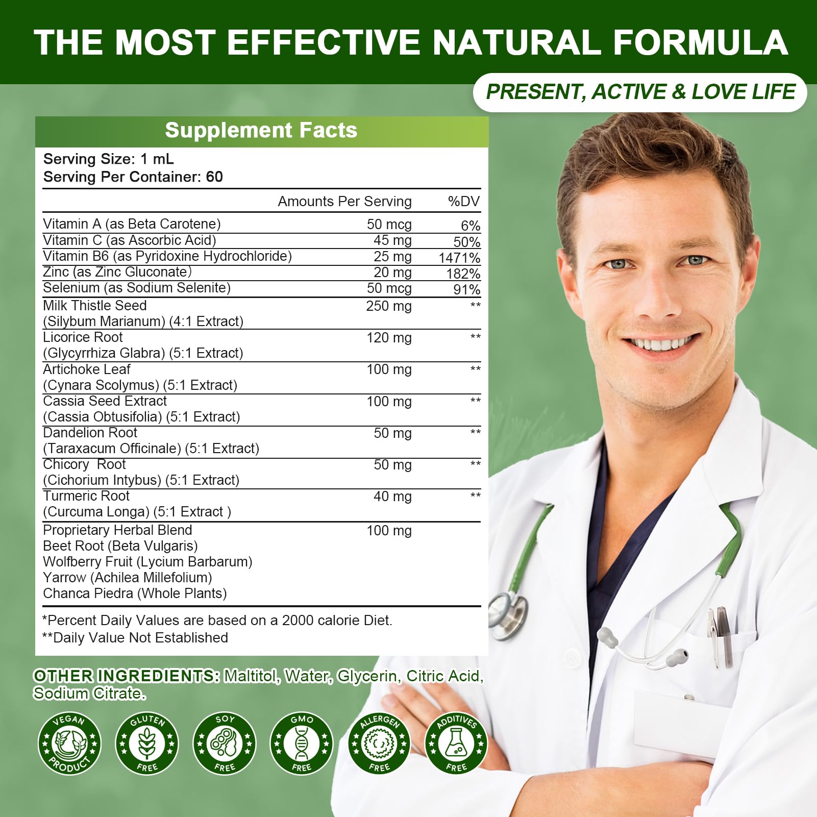 Green-themed product packaging on white background