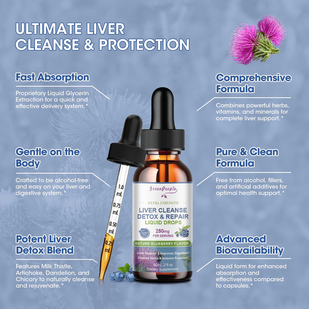Two-pack packaging for GREENPEOPLE Liver Cleanse Detox & Repair Drops