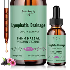 GREENPEOPLE Lymphatic Drainage Drops bottle exterior with label