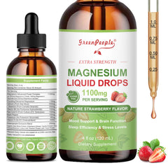 GREENPEOPLE Magnesium Glycinate Liquid Drop bottle, 4oz