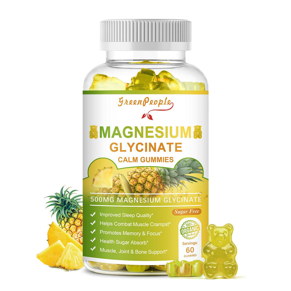 Ingredients overview for GREENPEOPLE Magnesium Glycinate Gummies blend