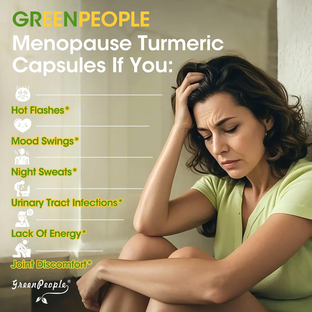 Product label emphasizing hormonal balance and hot flash relief