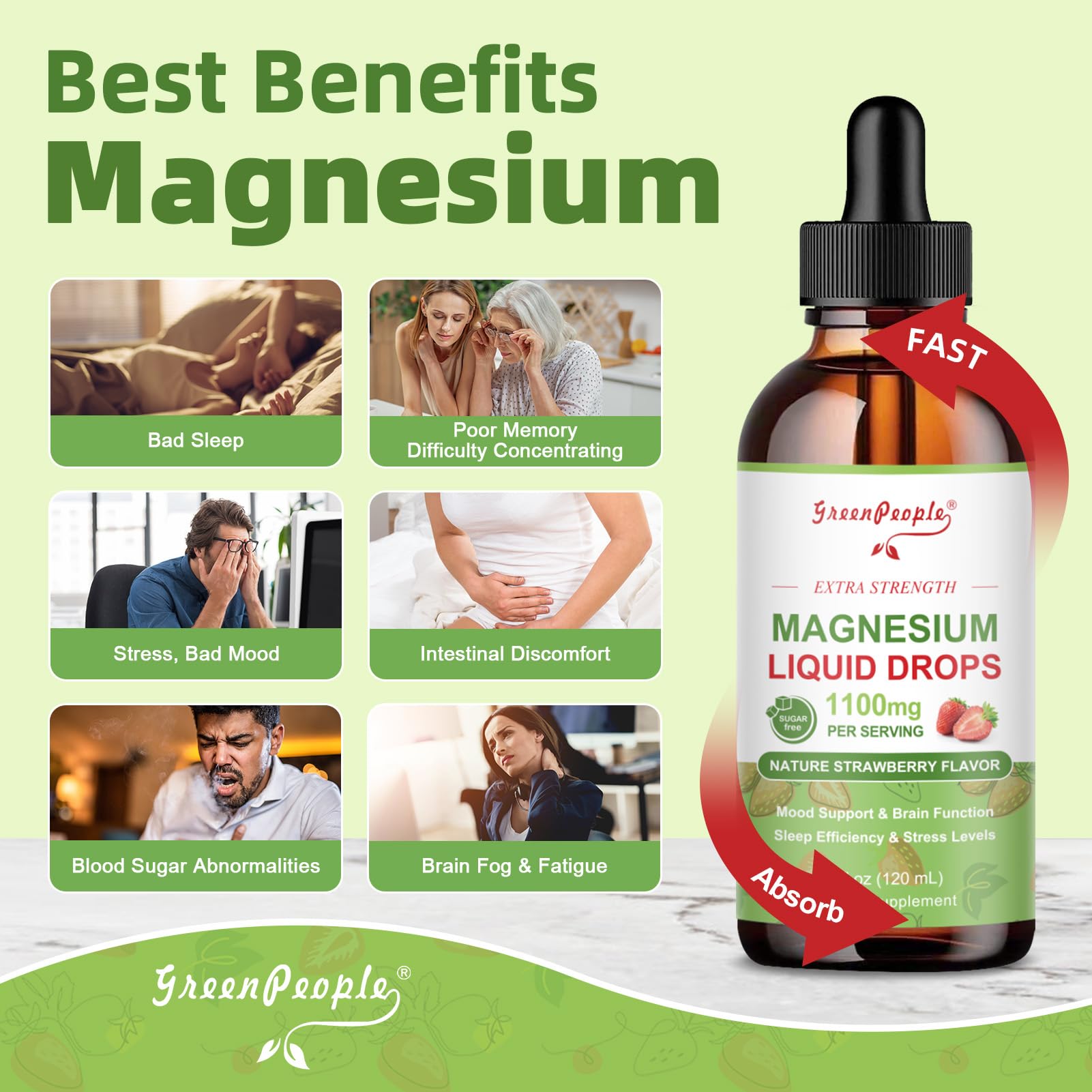 Two-pack packaging of GreenPeople magnesium drops