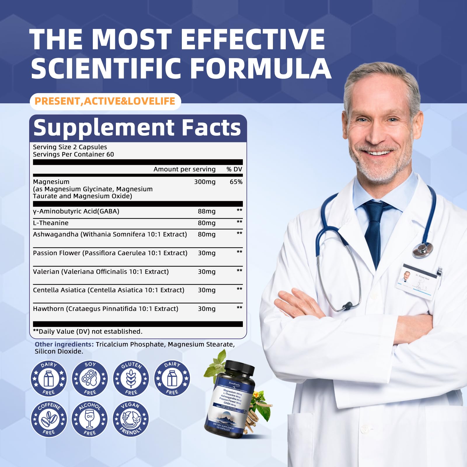 8-in-1 formula visual with magnesium and calming botanicals