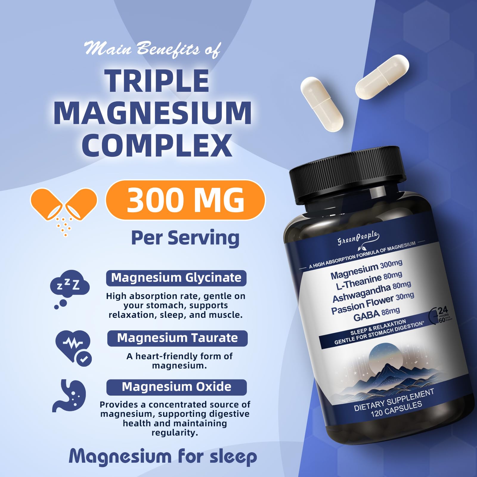 GREENPEOPLE Magnesium Complex bottle back label