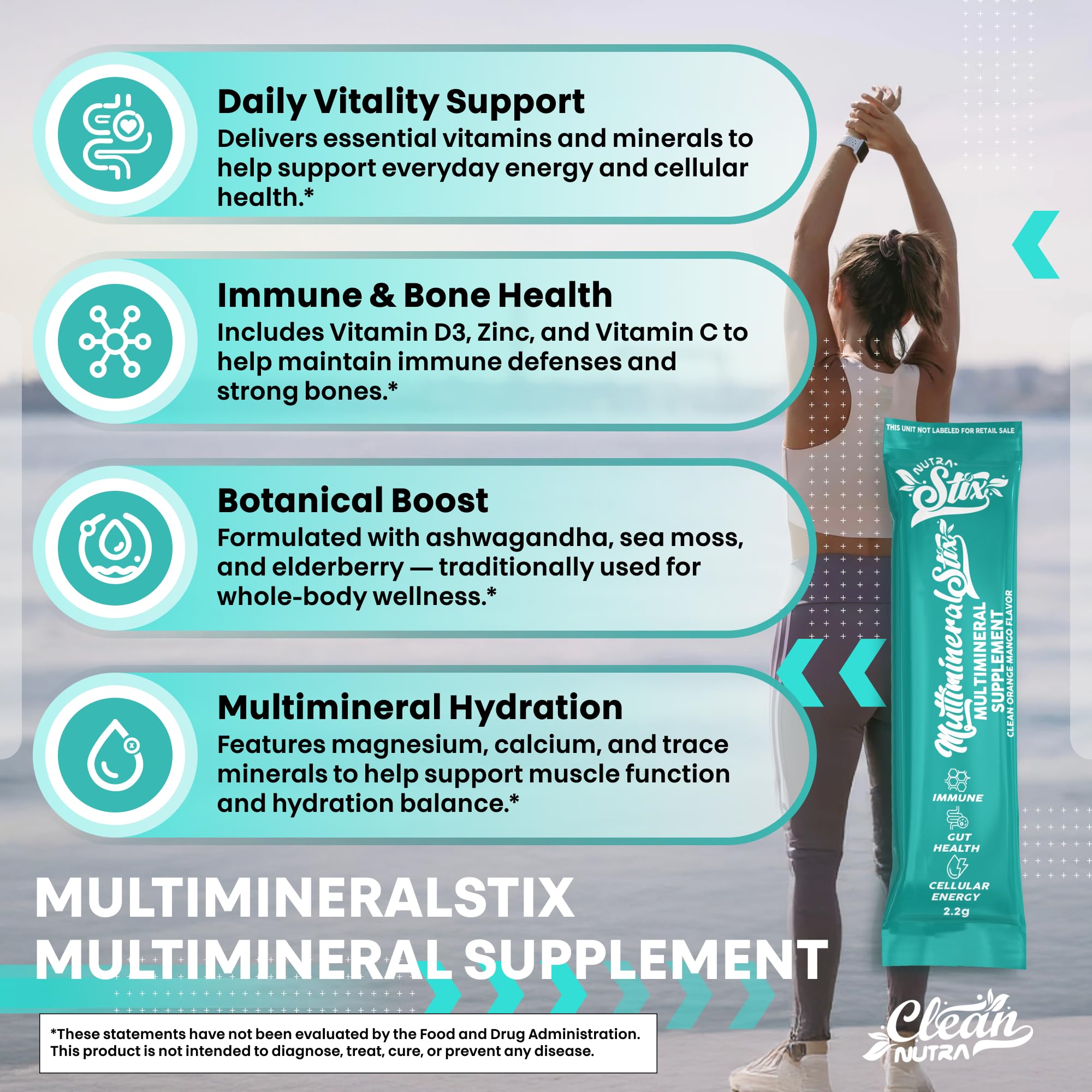 Greens detox sticks for gut health and detox