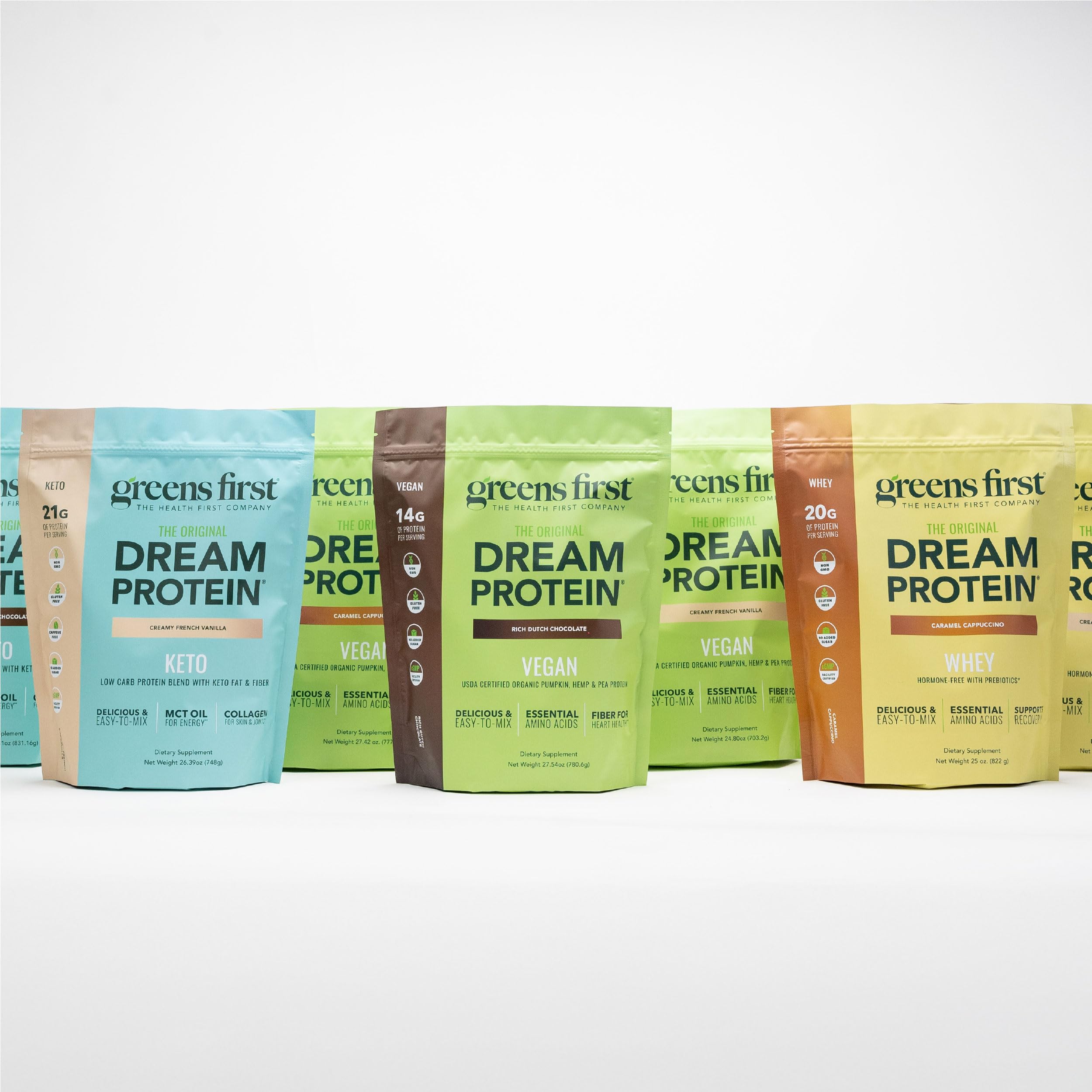 MCT oil feature highlight on Greens First Dream Protein Powder