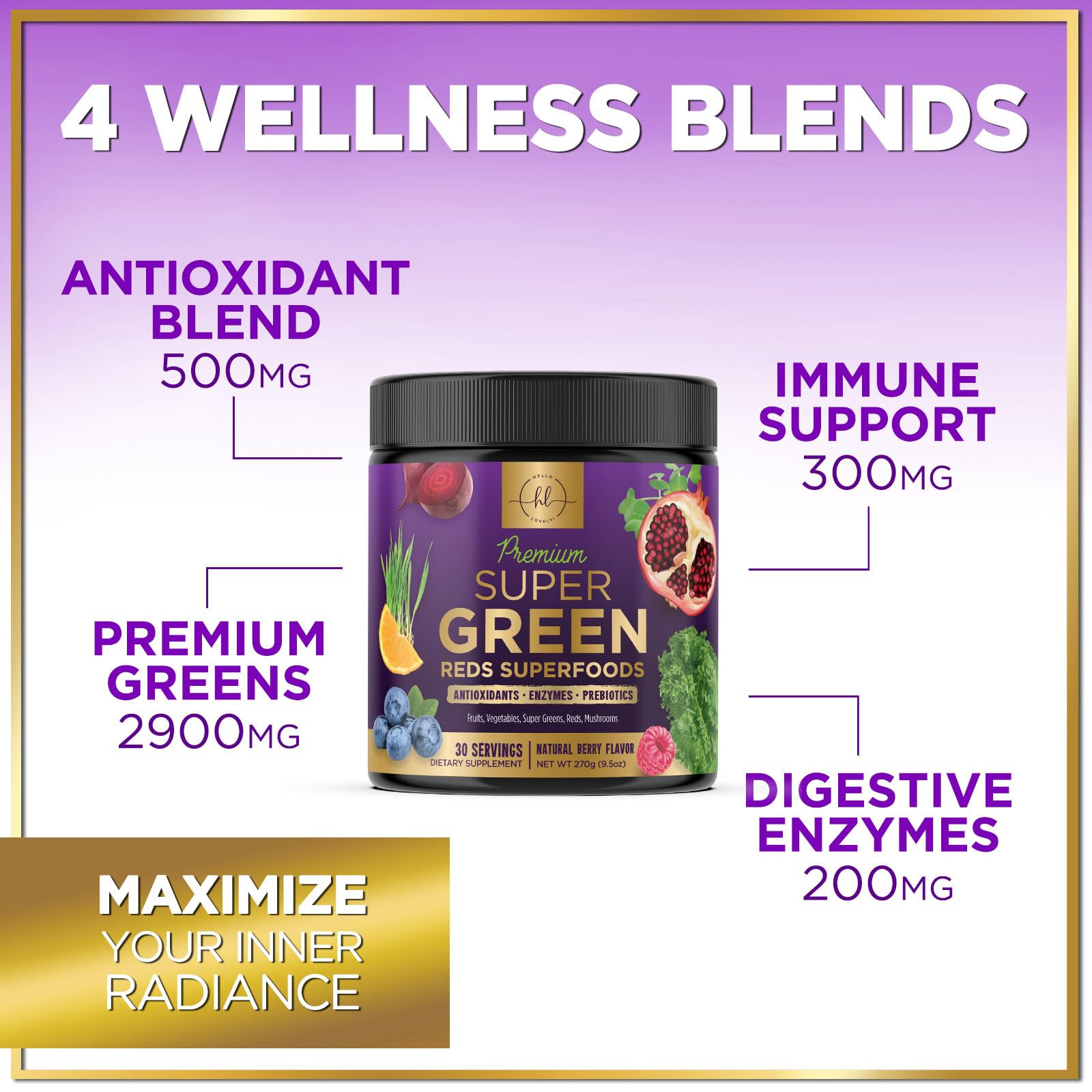 Morning smoothie prepared with greens powder