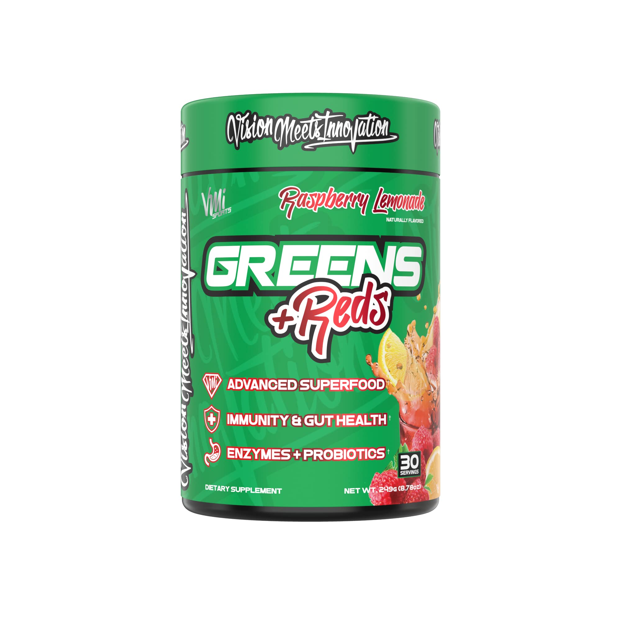 Greens + Reds Strawberry Kiwi flavor powder