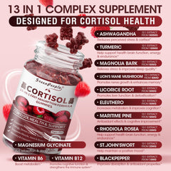 Back label showing supplement facts for GREENPEOPLE Cortisol Gummies