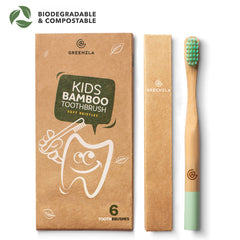 Close-up of charcoal-infused soft bristles on kids toothbrush
