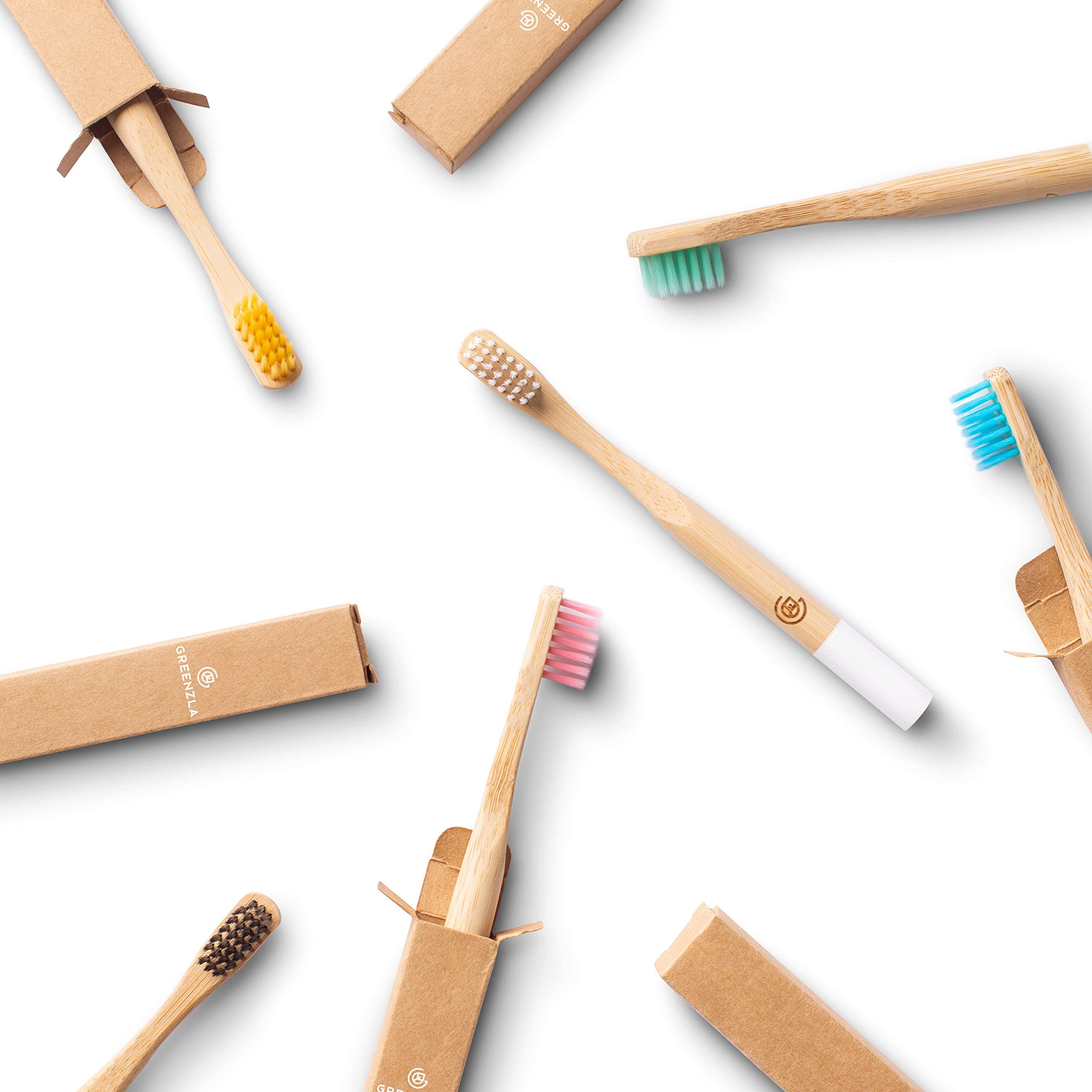 Eco-friendly packaging and bamboo toothbrushes ready for kids
