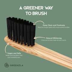 Organic bamboo toothbrush showing BPA-free materials