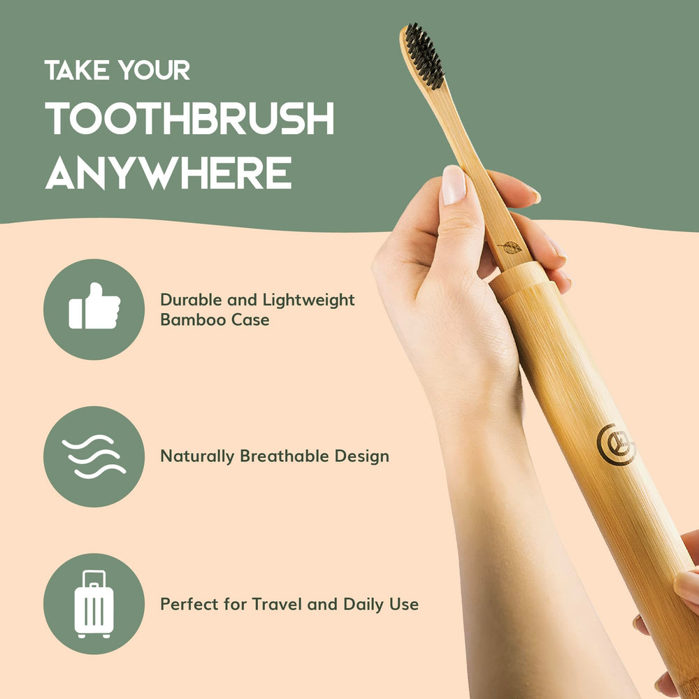 Travel case for Greenzla bamboo toothbrushes