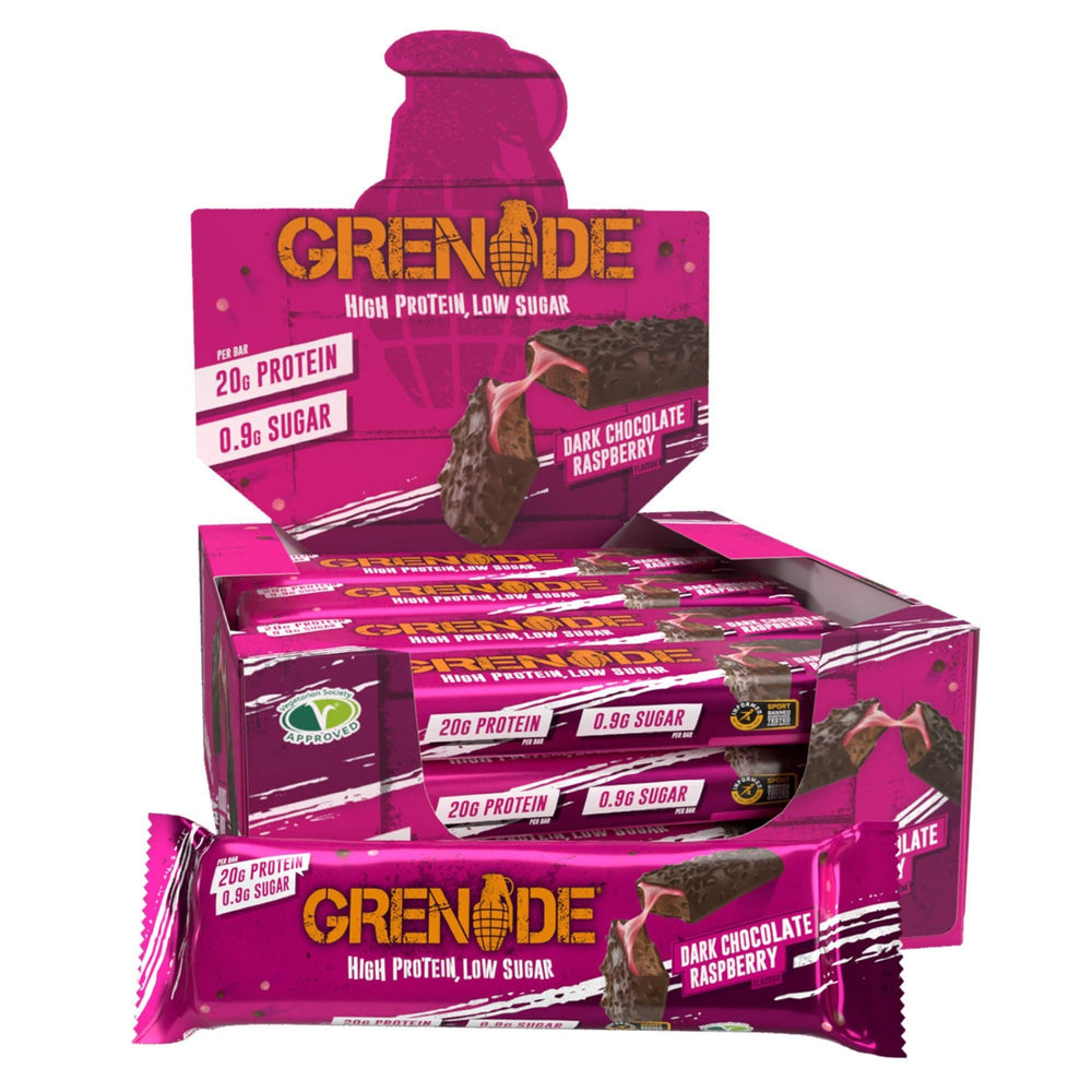 Grenade high-protein bar packaging ready for on-the-go protein boost.