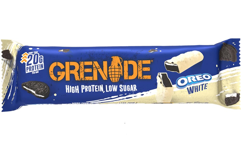 Pack shot: Grenade Oreo White High Protein Bar 12 x 60g