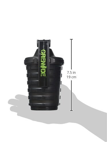 Grenade Shaker Bottle lid with capsule slot demonstrates organized hydration and quick access.