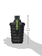 Grenade Shaker Bottle lid with capsule slot demonstrates organized hydration and quick access.