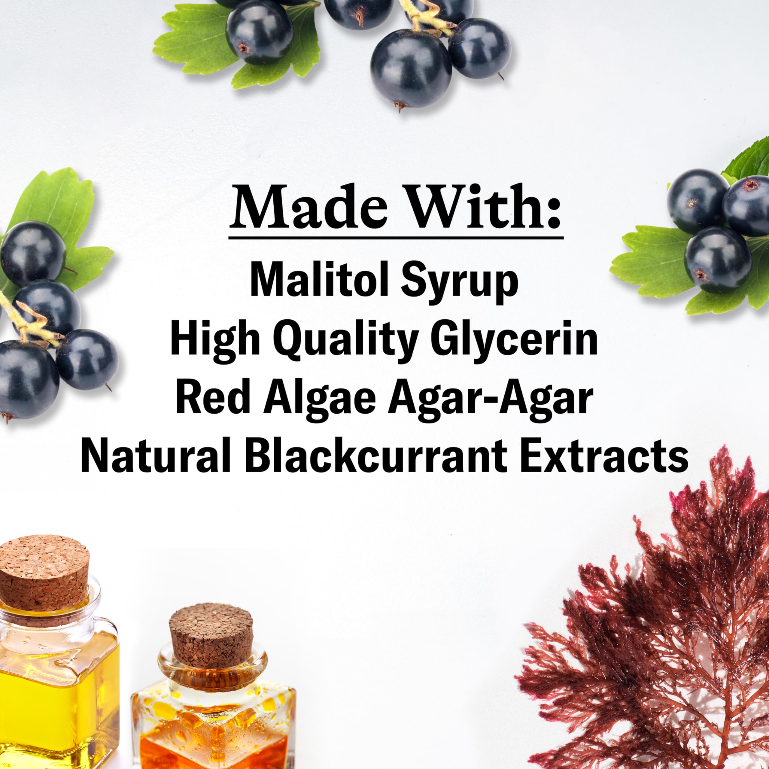 Ingredients: agar-agar from red algae for natural gelling
