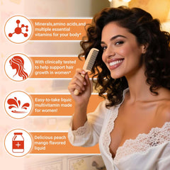 Peach Mango flavored multivitamin serving