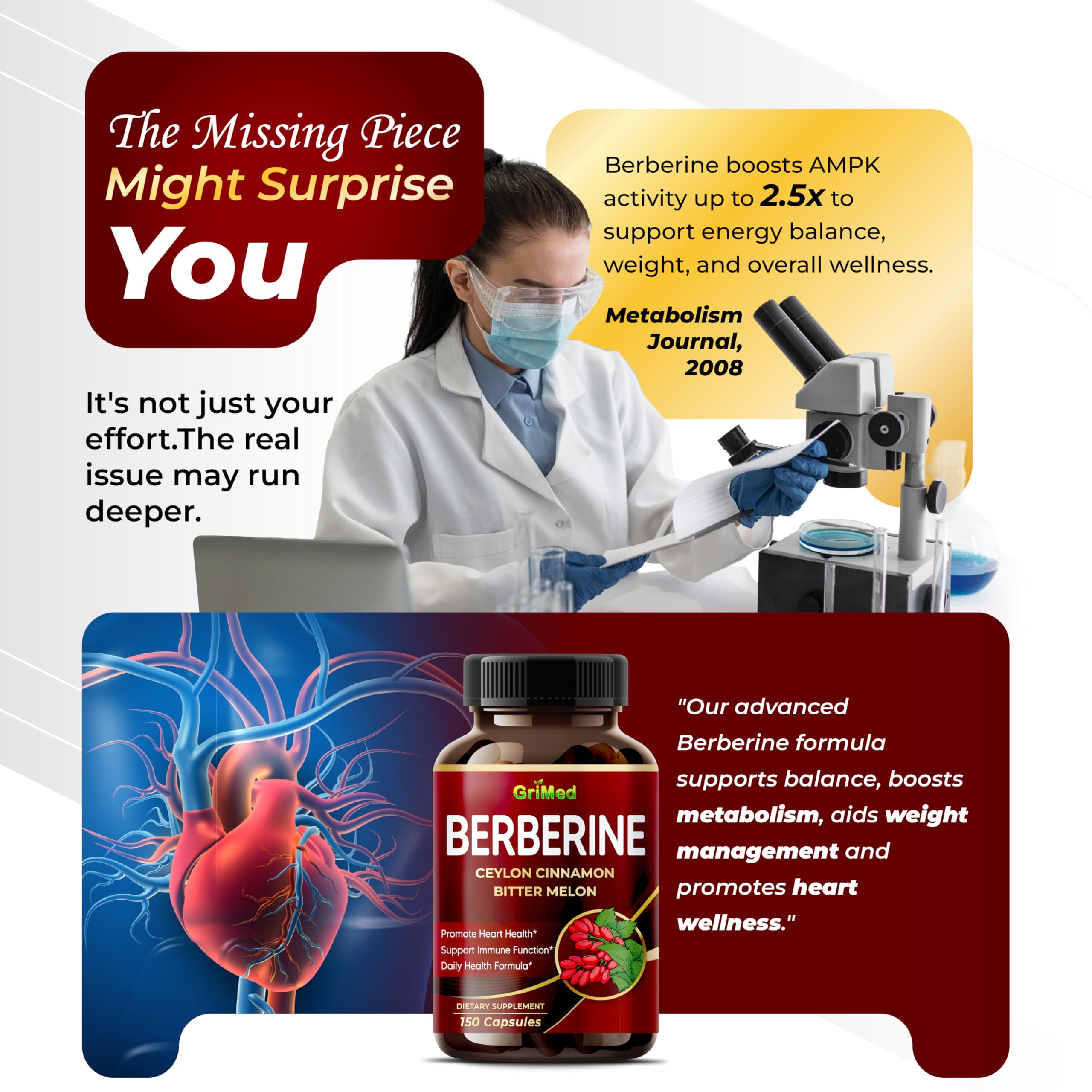 Berberine with Ceylon Cinnamon and Bitter Melon blend illustration