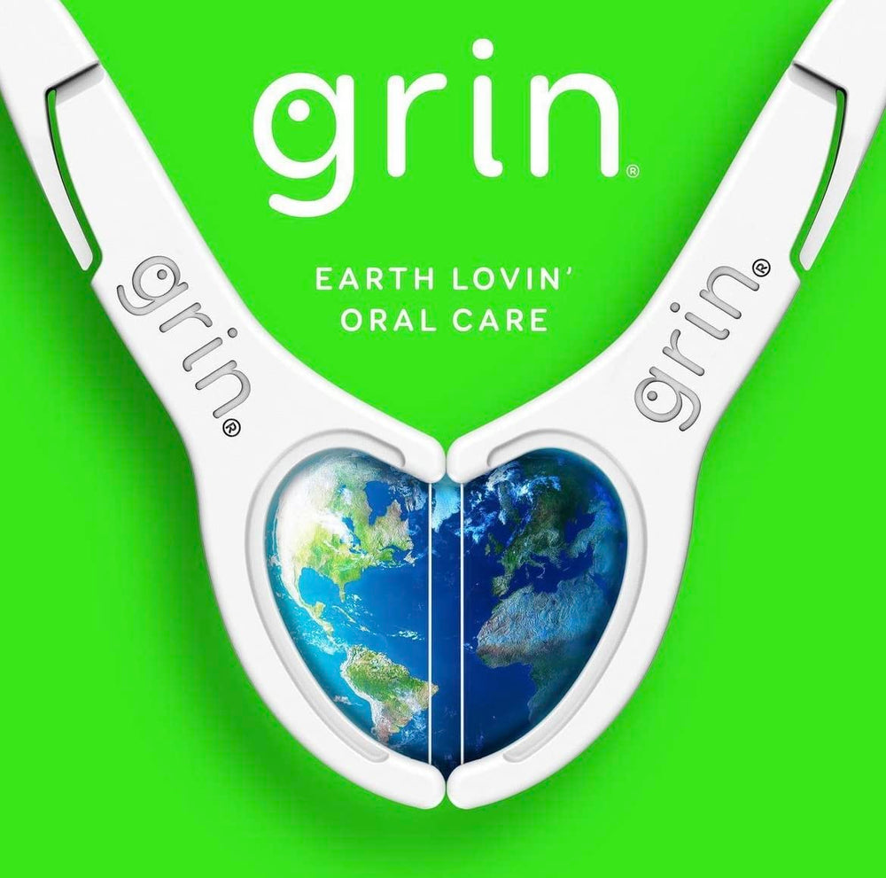 GRIN Earth Lovin' branding on dental floss packaging
