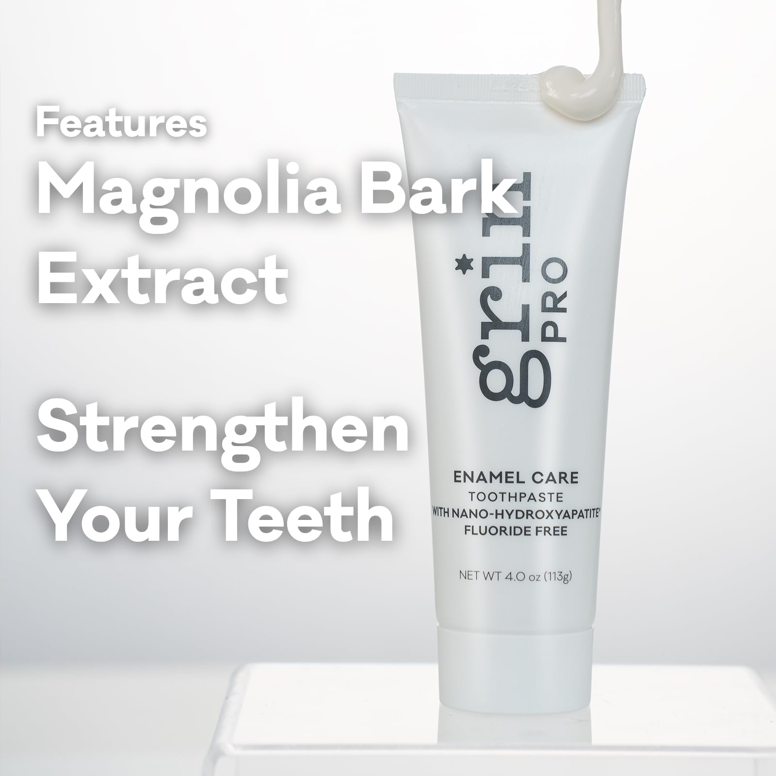 Grin Pro Enamel Care Nano-Hydroxyapatite toothpaste tube.