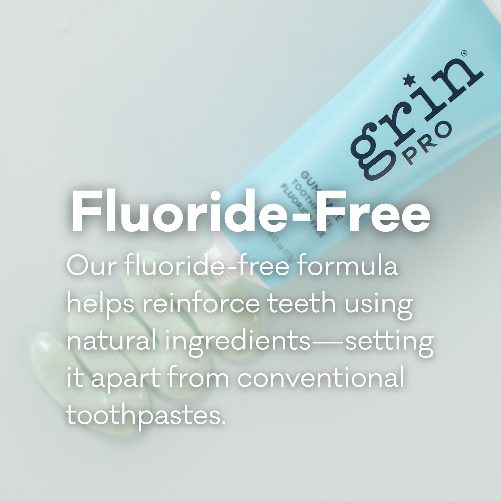 Natural cool mint flavor indicator for Grin Pro Gum Care