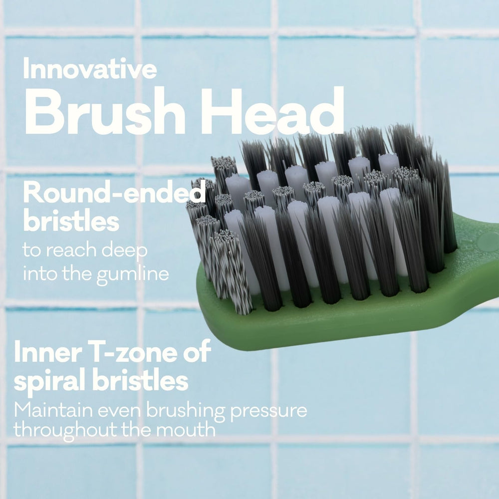 Charcoal-infused bristles close-up