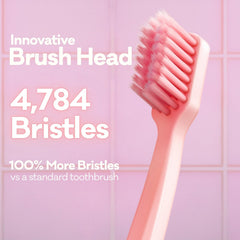 Internal section showing round-ended bristles for lather