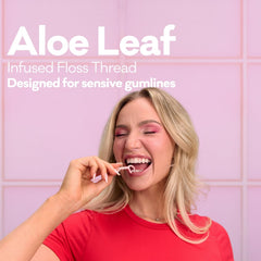 Close-up of Aloe Leaf infused floss picks (240 total)