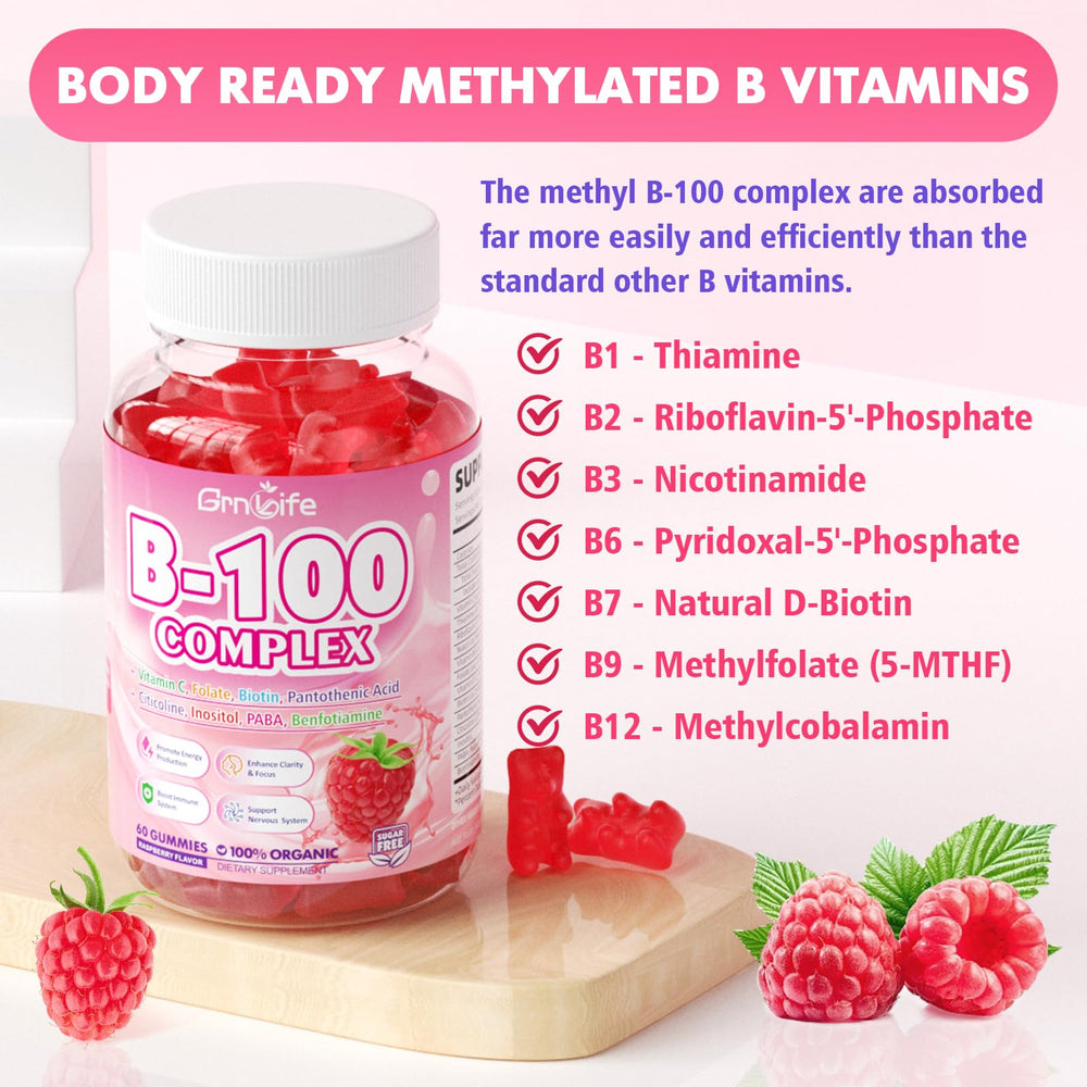 GrnLife nutritional label detail highlighting active methylated B vitamins