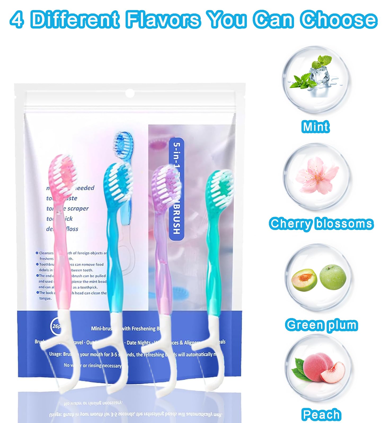 Travel pack highlighting 26 packs per bag