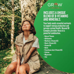 Grow Vitamin Beyond B1 Complex bottle back label